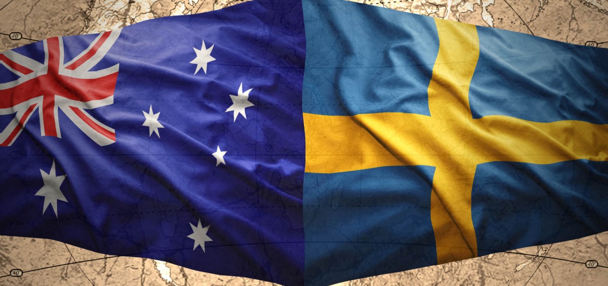 Sweden-Australia-flag-map